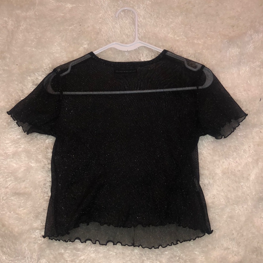 Brandy Melville sparkly see through top
